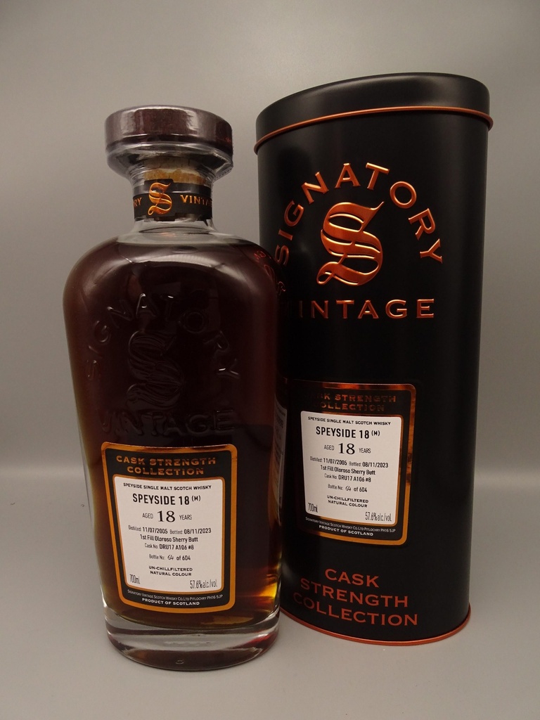 Speyside (Macallan) 2005/2023 18yo 1st Fill Oloroso Sherry Butt  no. DRU 17/A106 #8 57,6%