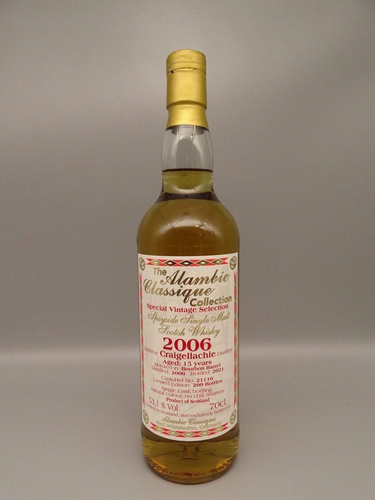 Craigellachie 2006/2021 15yo Bourbon Barrel 53,1%