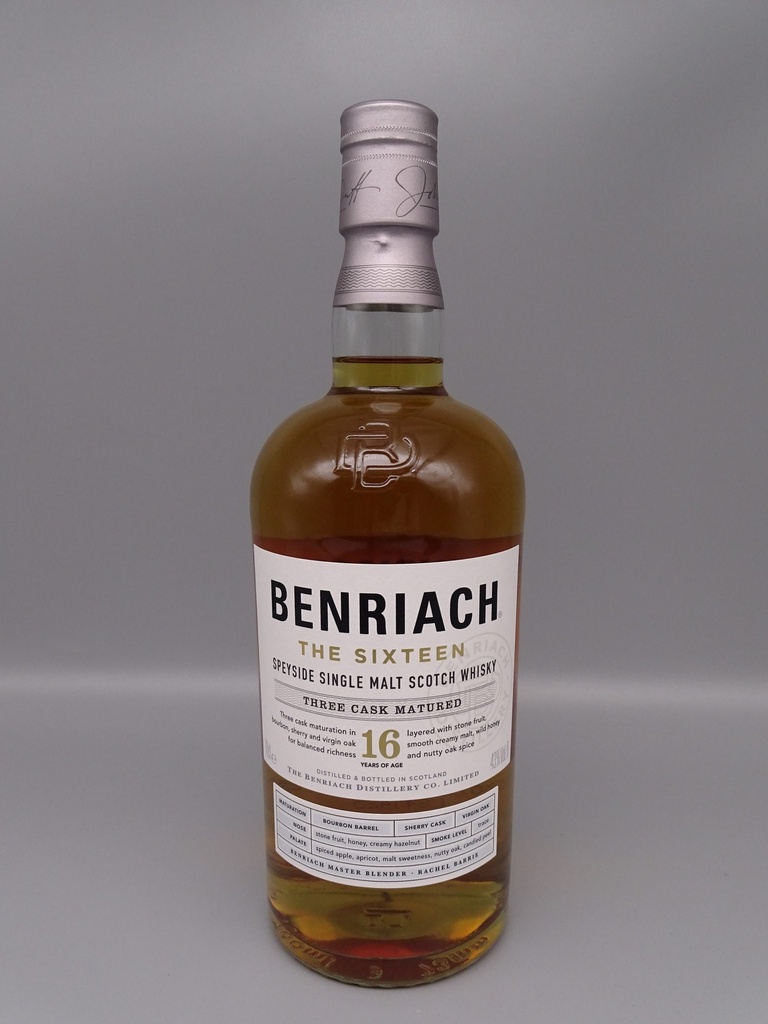 Benriach 16yo "THE SIXTEEN" Bourbon, Sherry, Virgin Oak Casks 43%