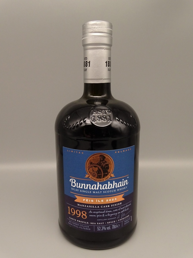 Bunnahabhain 1998 1st Fill Manzanilla Cask Finish Feis Ile 2023 52,3%