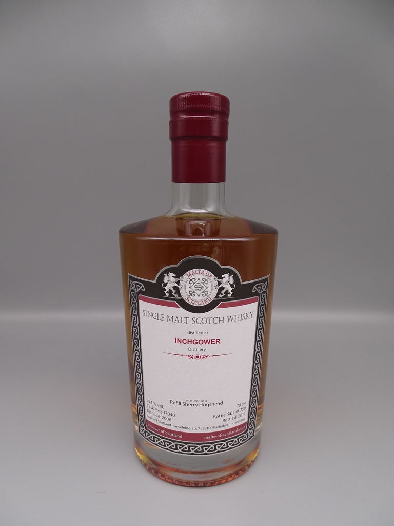 Inchgower 2006/2017 Refill Sherry Single-Hogshead no.MoS17040 55,1% Cask Strength