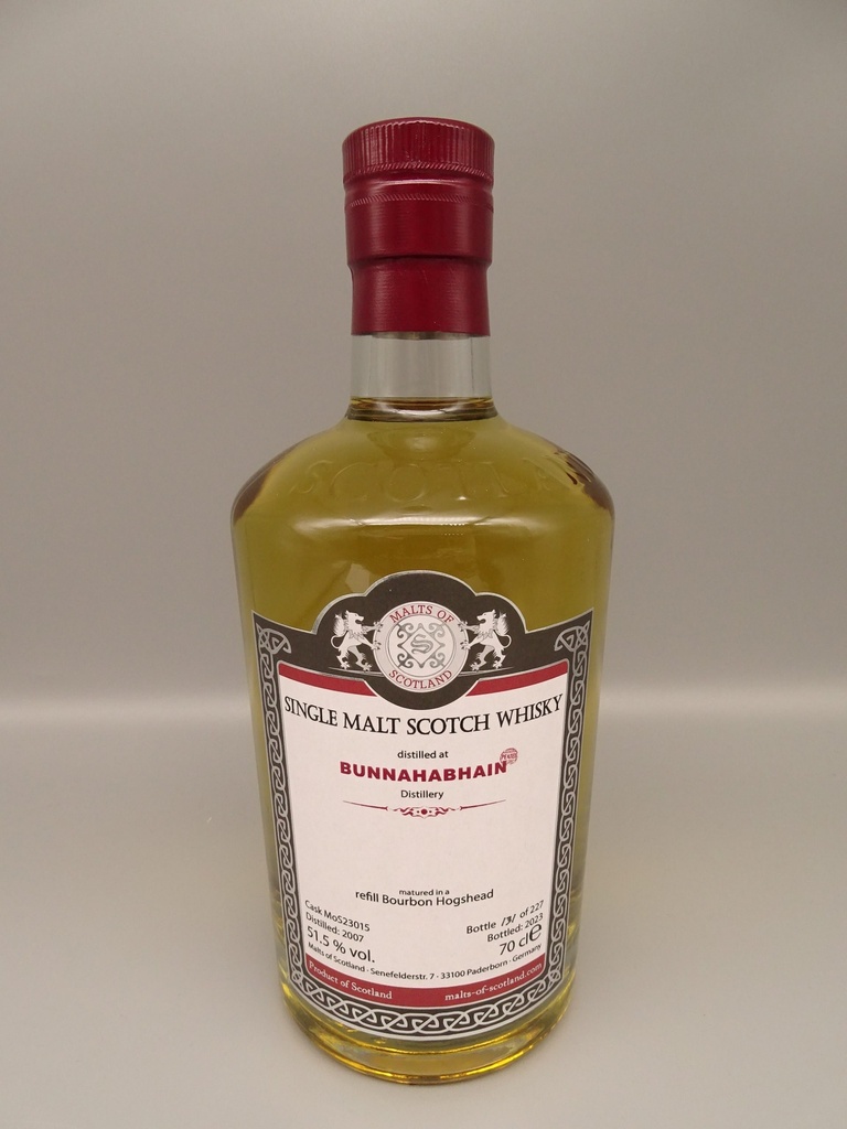 Bunnahabhain peated 2007/2023 Refill Bourbon Barrel 51,5%