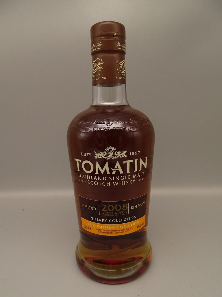 Tomatin 15yo 2008 "Sherry Collection" Palo Cortado Casks Finish 46%