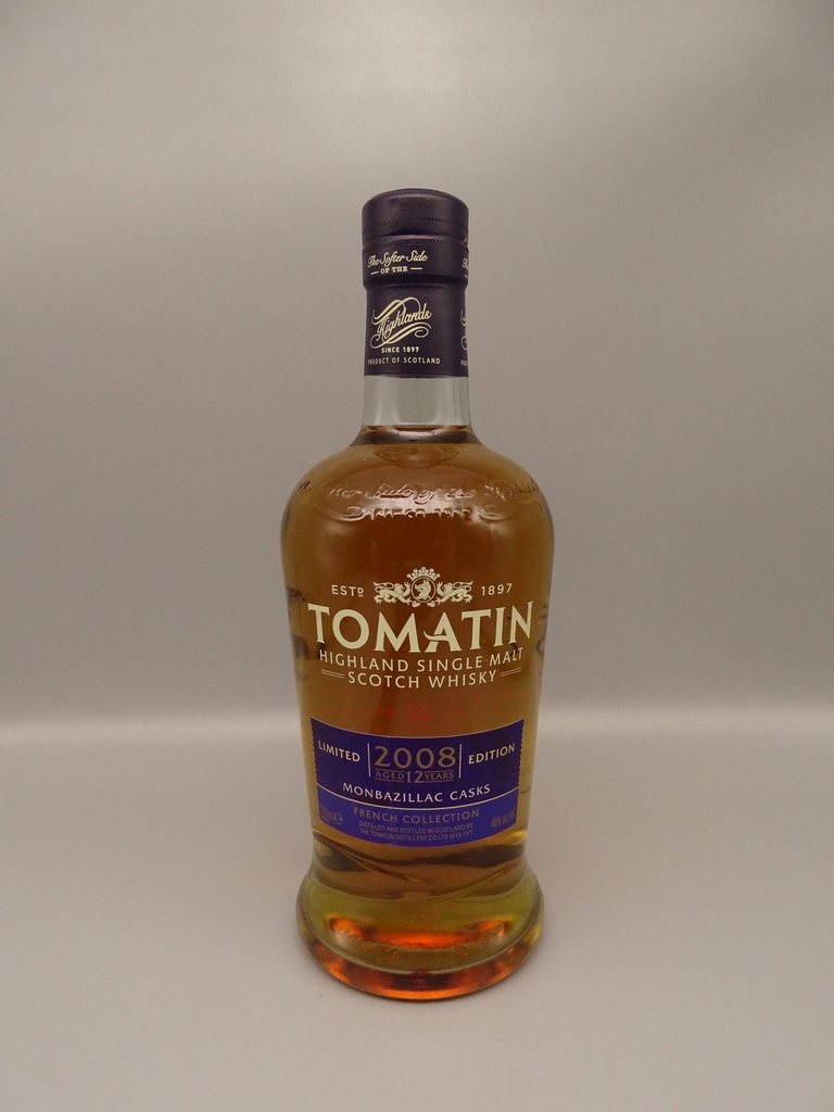 Tomatin 2008 12yo French Collection 3y Monbazillac Casks Finish 46%