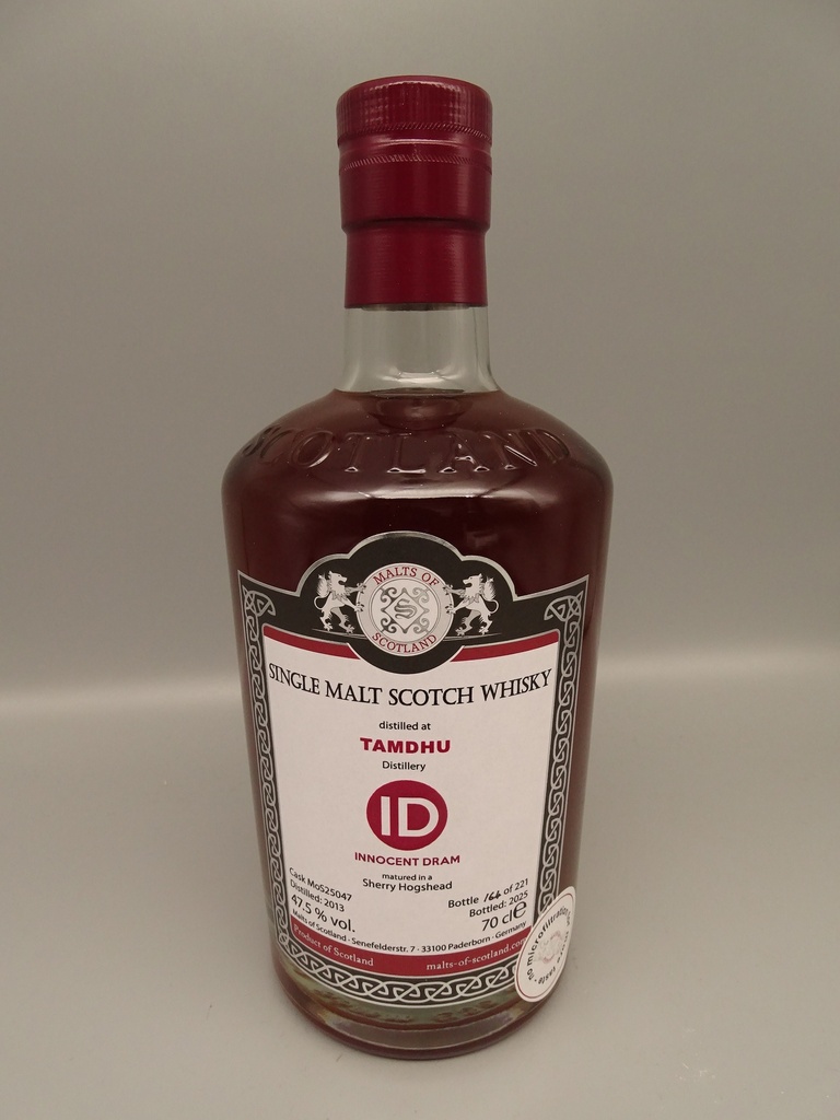 Tamdhu 2013/2025 Sherry Hogshead ID 47,5%