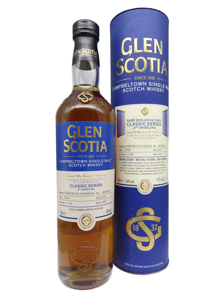 Glen Scotia Vintage 2015 Classic Series Single Cask 321/79-1 1st Fill PX Cask Finish (5y) 54,0%