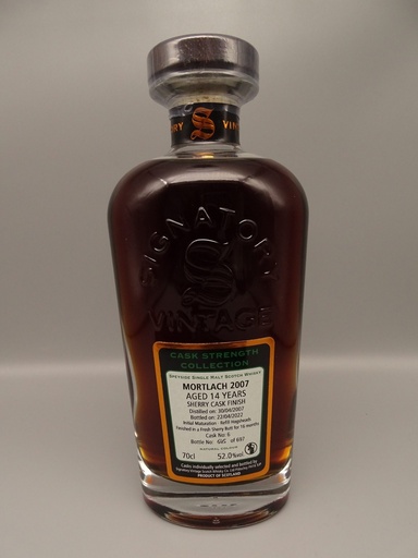 [P0006905] Mortlach 2007/2022 14yo 16 mths Fresh Sherry Butt Finish Cask No. 6 52,00%